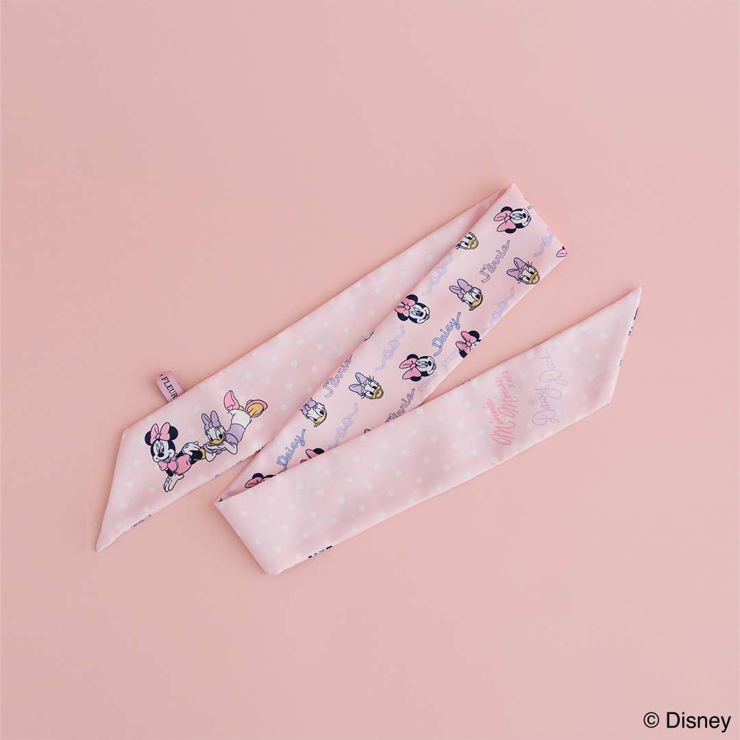 【Disney THE MARKET先行】＜Maison de FLEUR＞ミッキーアンドフレンズ/スカーフ Pink／Beige／Light Blue