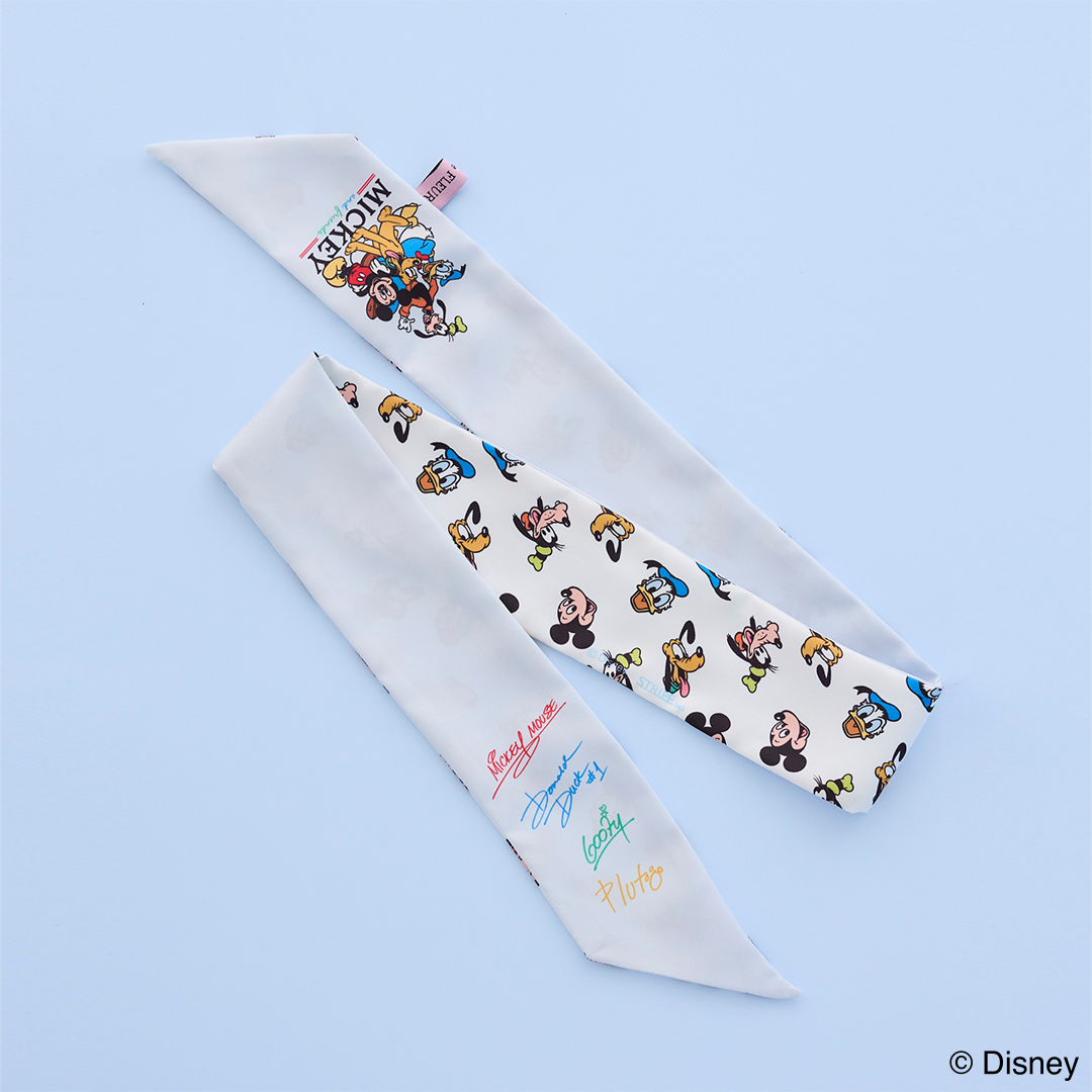 【Disney THE MARKET先行】＜Maison de FLEUR＞ミッキーアンドフレンズ/スカーフ Pink／Beige／Light Blue