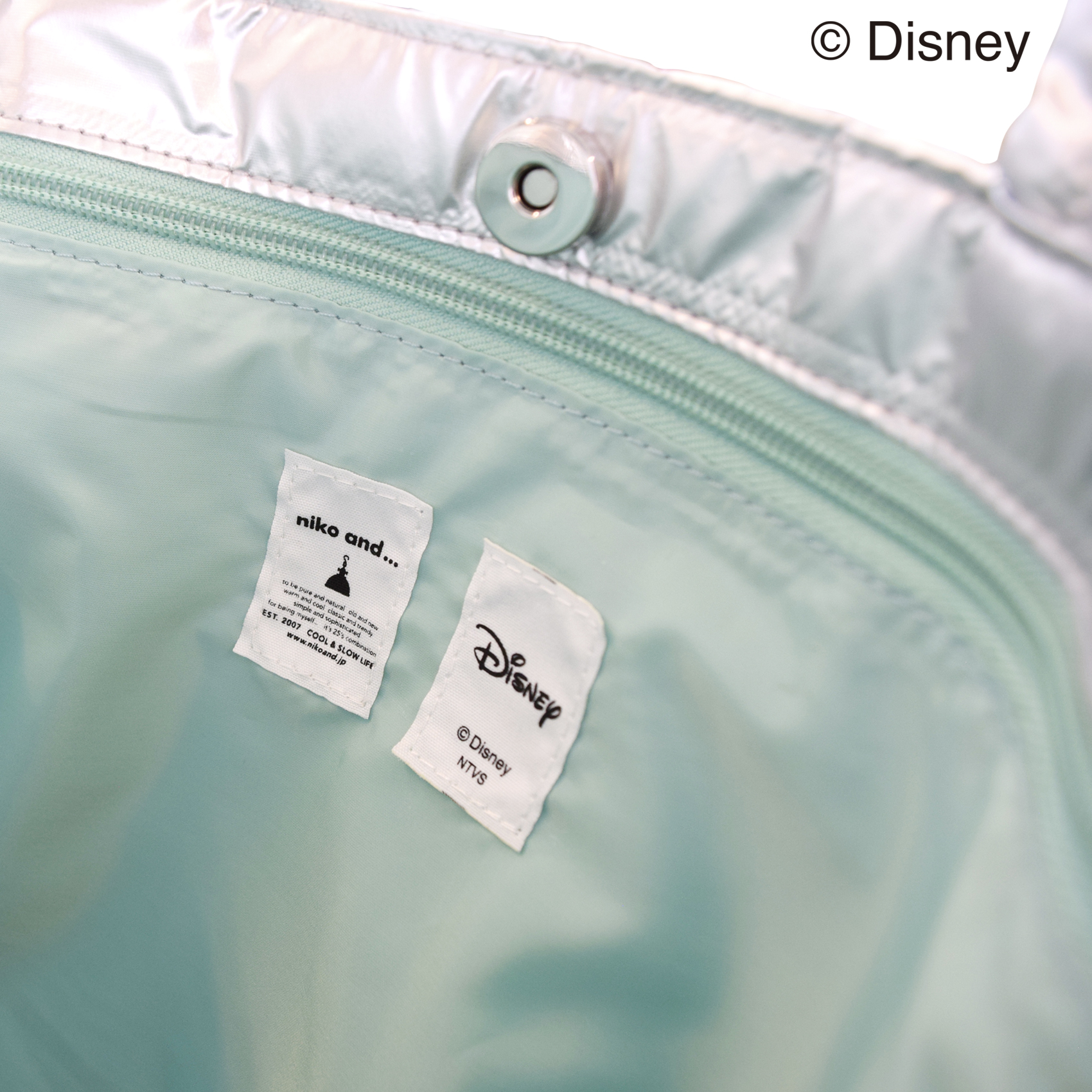 【Disney THE MARKET限定】<br>niko and ...　ミッキー　キルトトート　シルバー