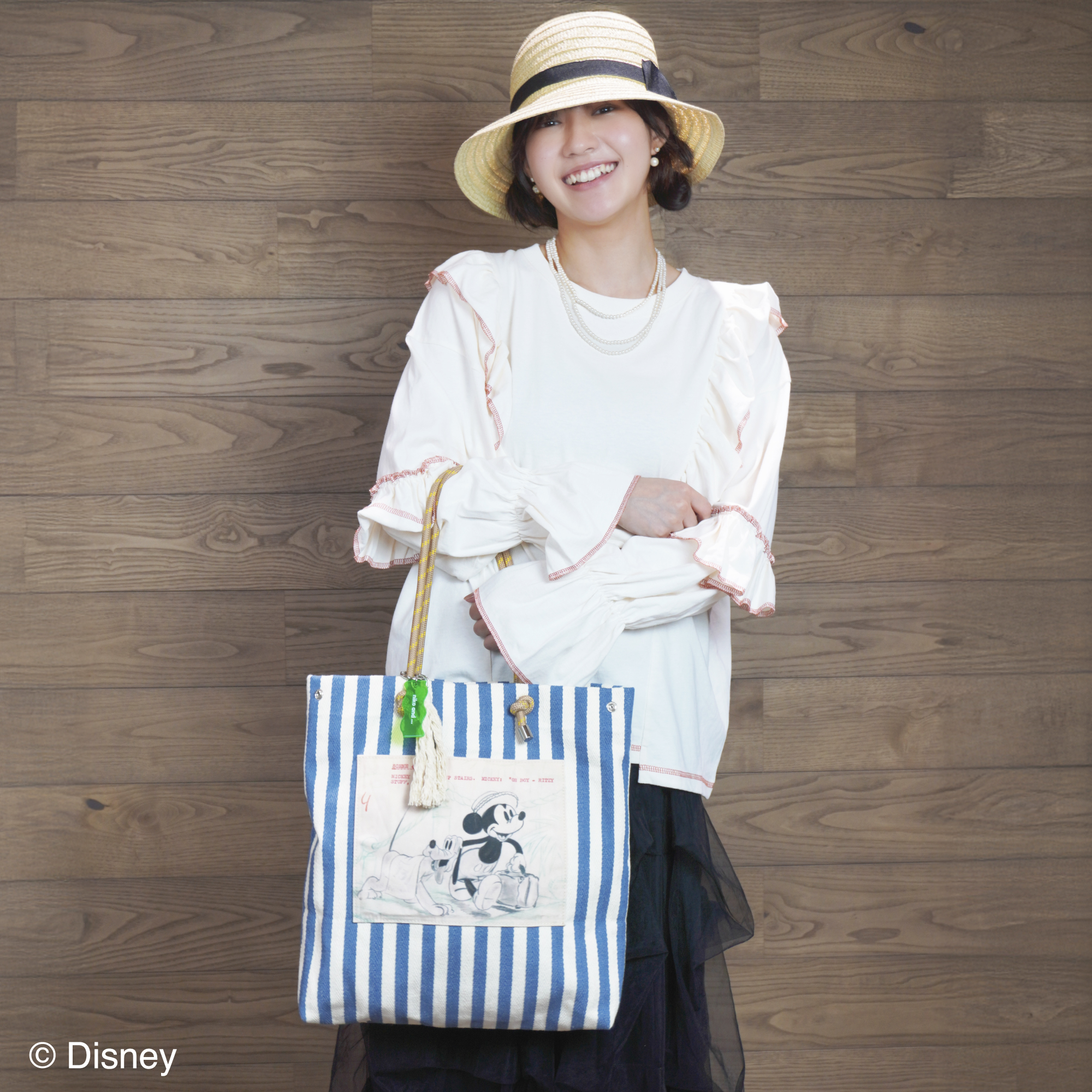 【Disney THE MARKET限定】<br>niko and ...　ミッキー　パラコードハンドルトート