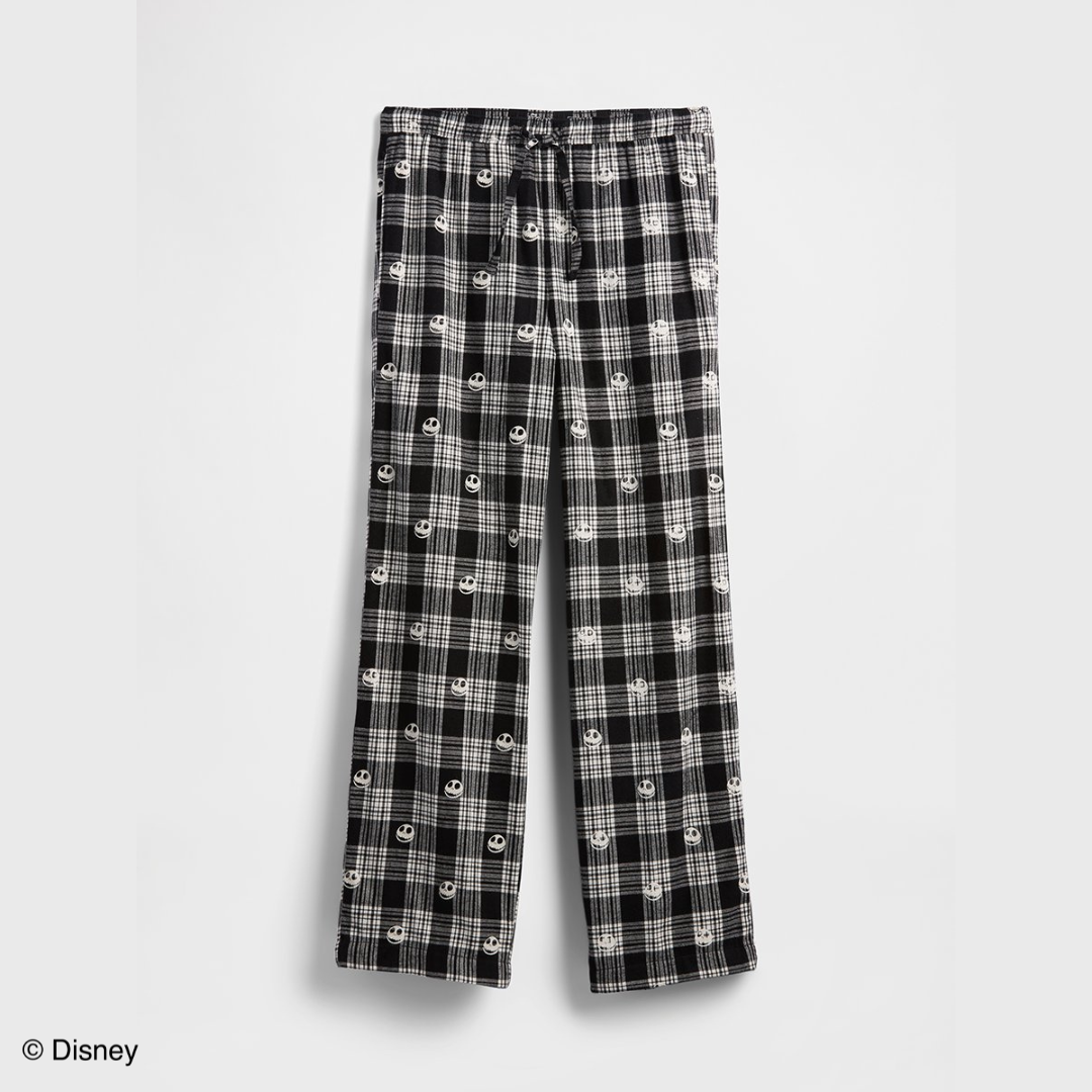 【Disney THE MARKET先行】GAP ナイトメアー・ビフォア・クリスマス スカル フランネル パジャマパンツ