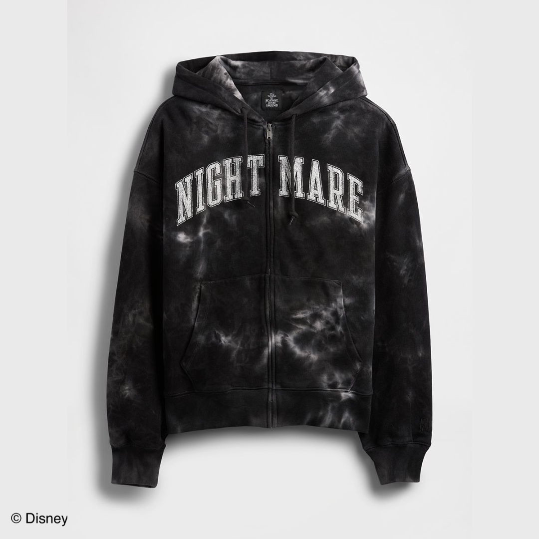 【Disney THE MARKET先行】GAP ナイトメアー・ビフォア・クリスマス ヘビーウェイト ジップアップパーカー