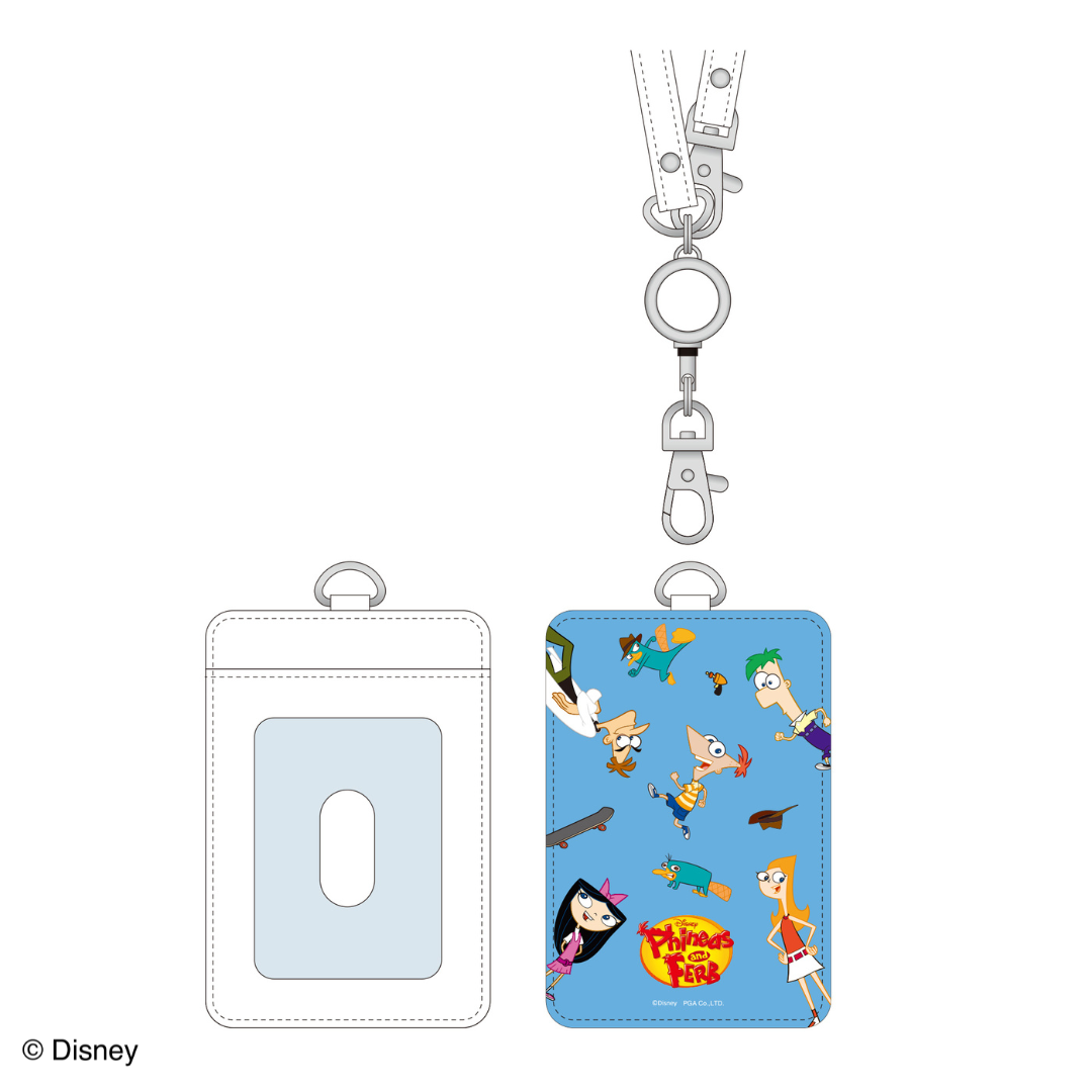 【Disney THE MARKET先行】リールストラップ付ICカードホルダー(フィニアスとファーブ)