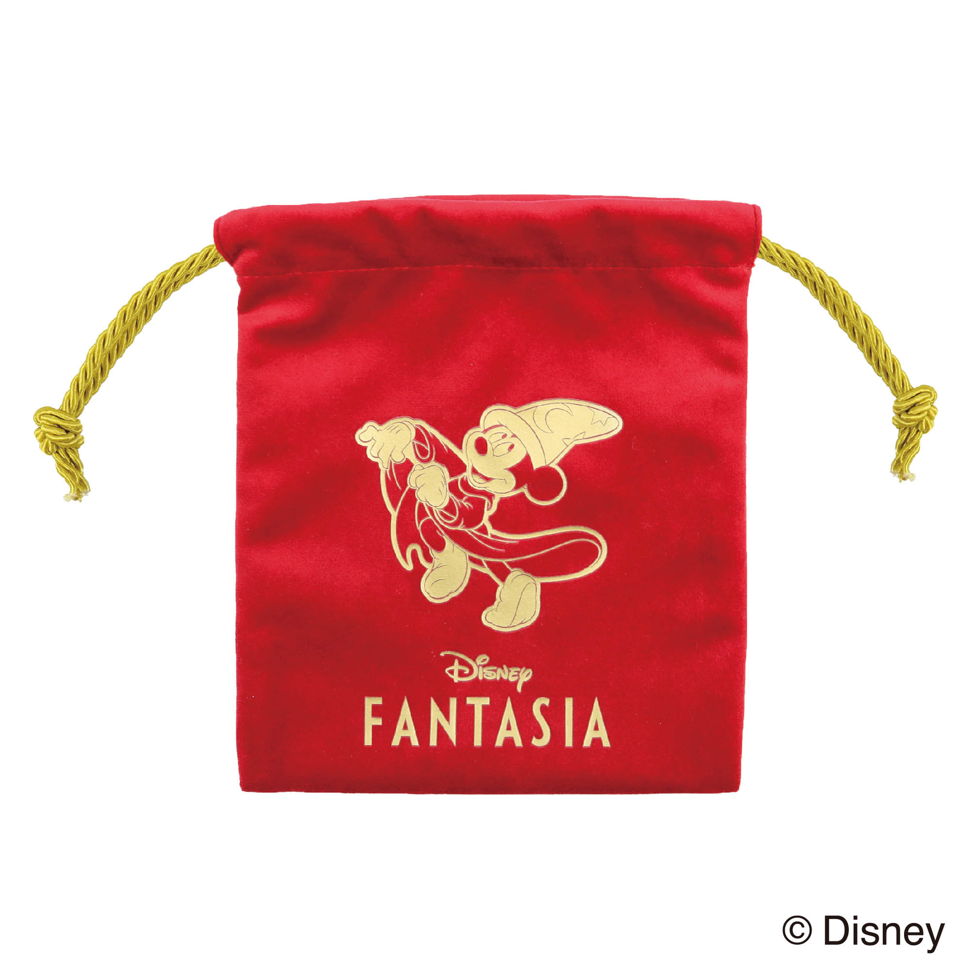 【Disney THE MARKET限定】ファンタジア＜レッド＞ベロア巾着