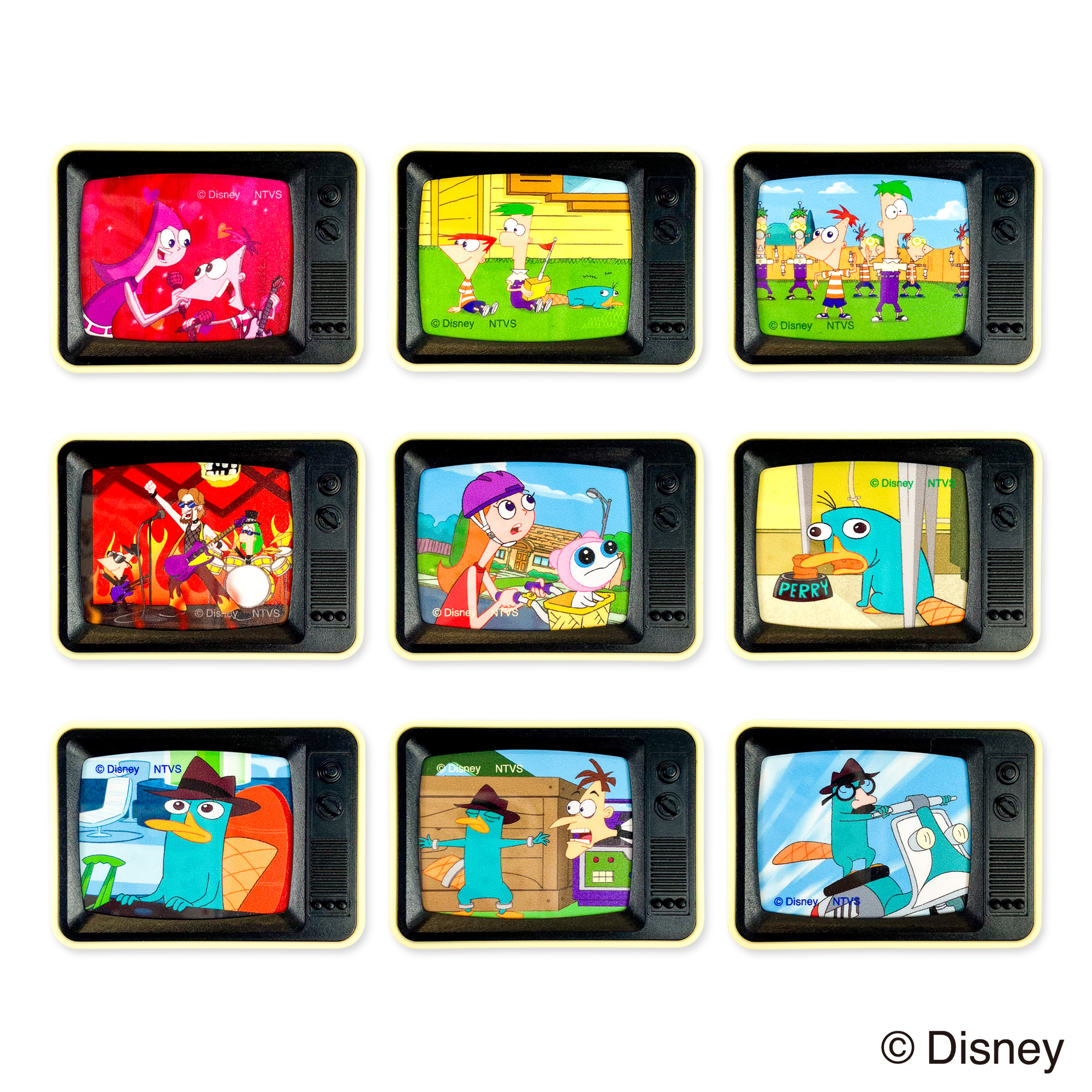 【Disney THE MARKET先行】フィニアスとファーブ　マグネットコレクション（全9種）