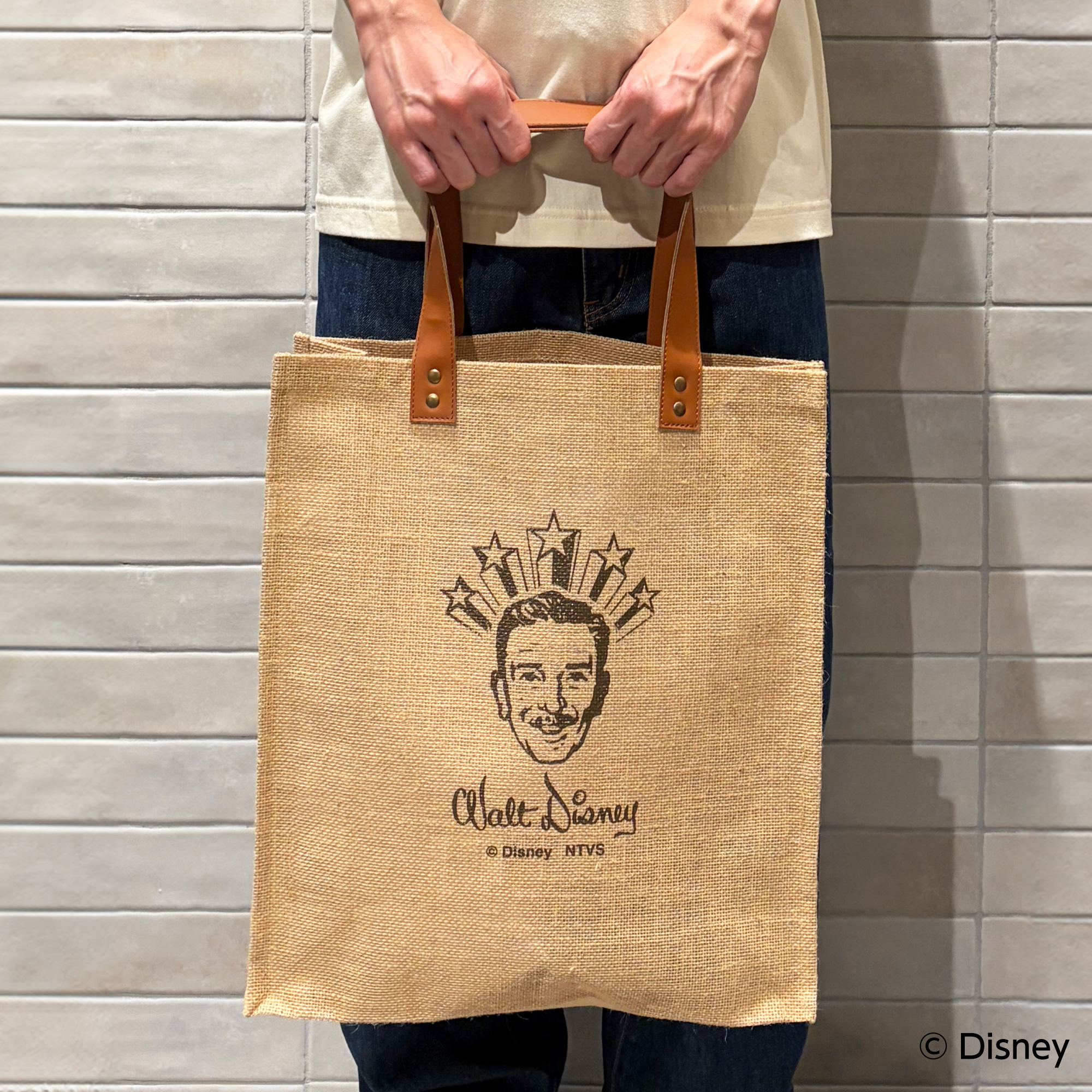 【Disney THE MARKET限定】ウォルト＜スター＞ジュートトートバッグ