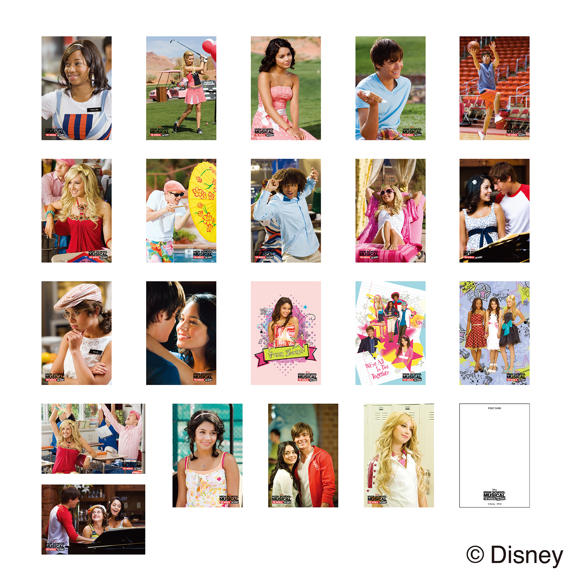 【Disney THE MARKET先行】ハイスクール・ミュージカル　ポストカード（全20種）