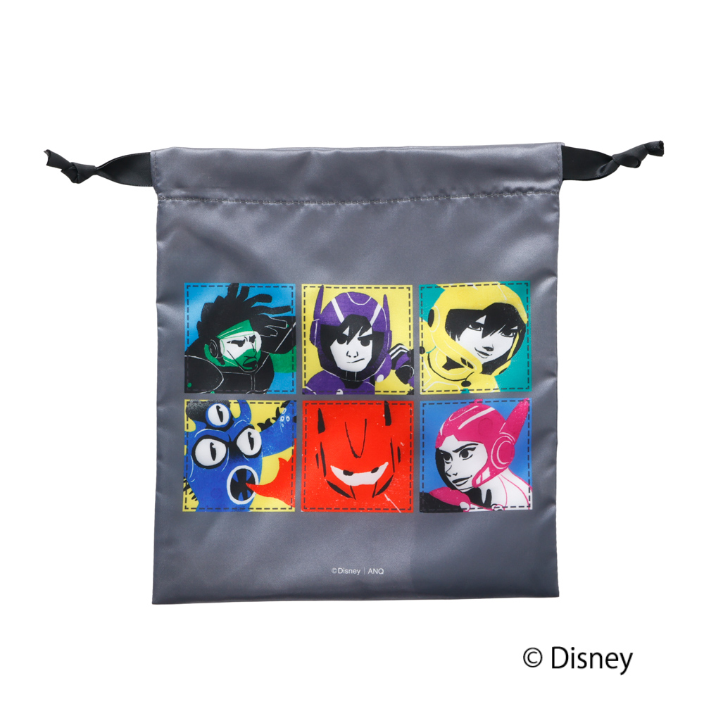 【Disney THE MARKET限定】新柄サテン巾着［ベイマックス］［ノートルダムの鐘］［プリンセスと魔法のキス］