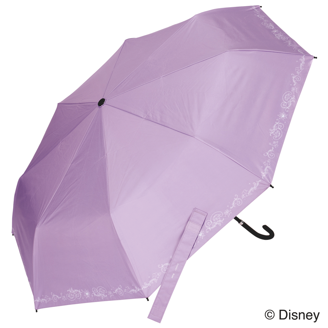 【Disney THE MARKET先行】晴雨兼用両面印刷折りたたみ傘 55cm ラプンツェル