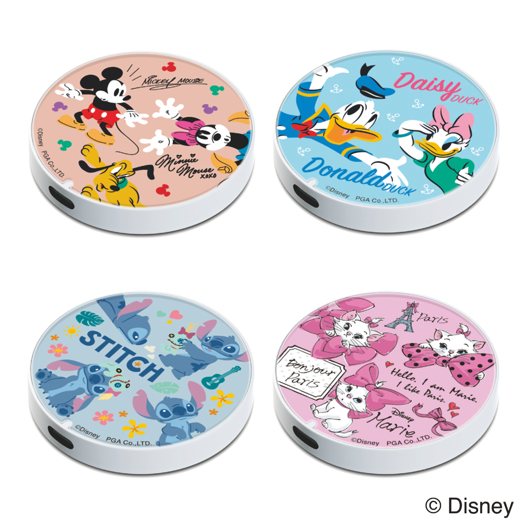 【Disney THE MARKET先行】マグネット式 ワイヤレス充電器 [ミッキー＆ミニー][ドナルド＆デイジー][スティッチ][おしゃれキャット]