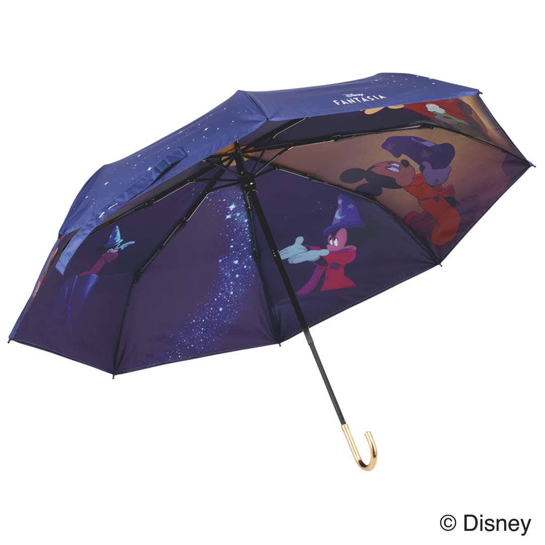 【Disney THE MARKET先行】晴雨兼用両面印刷折りたたみ傘［ファンタジア］
