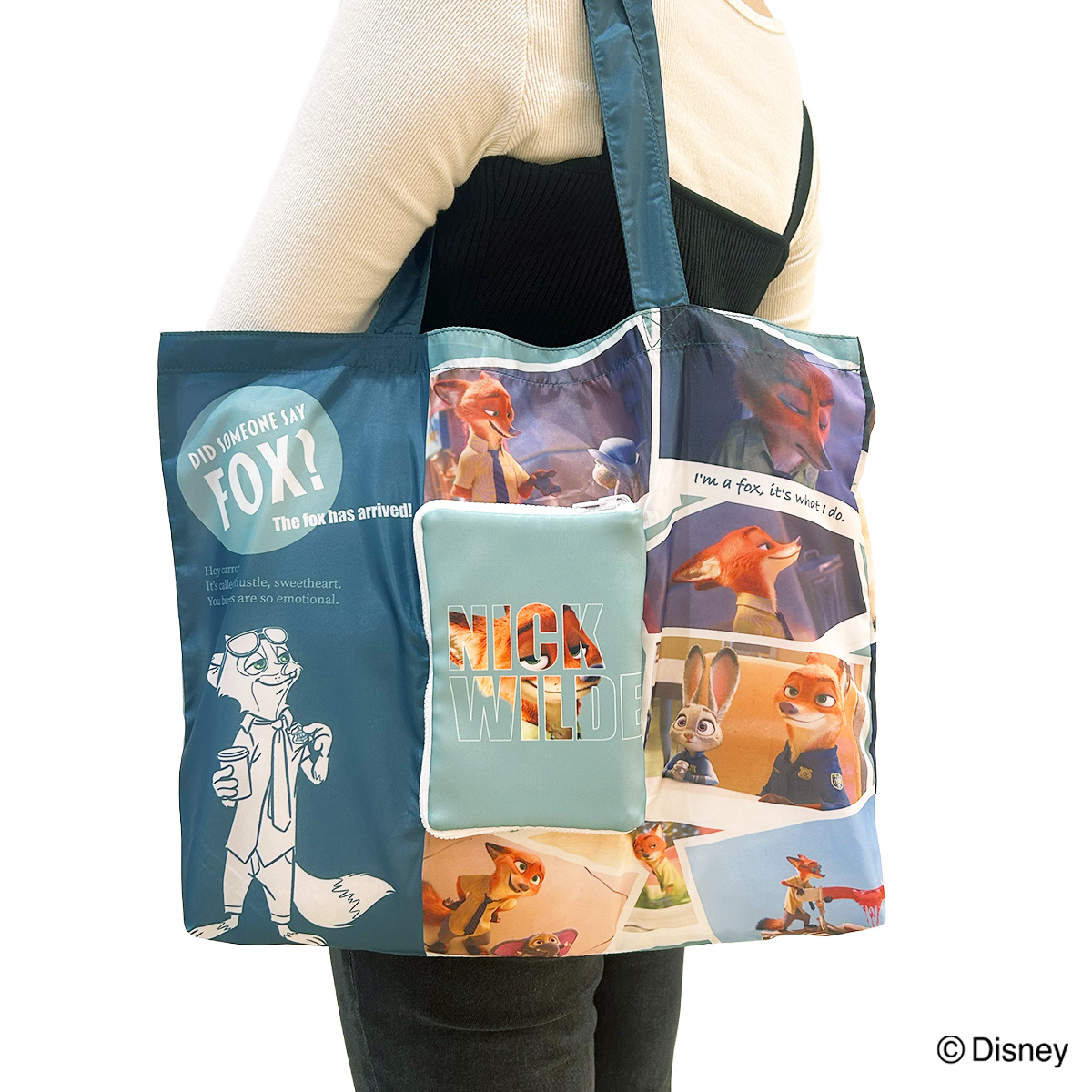 【Disney THE MARKET先行】BOOK型ポーチエコバッグ　ファンタジア／ズートピア　ニック