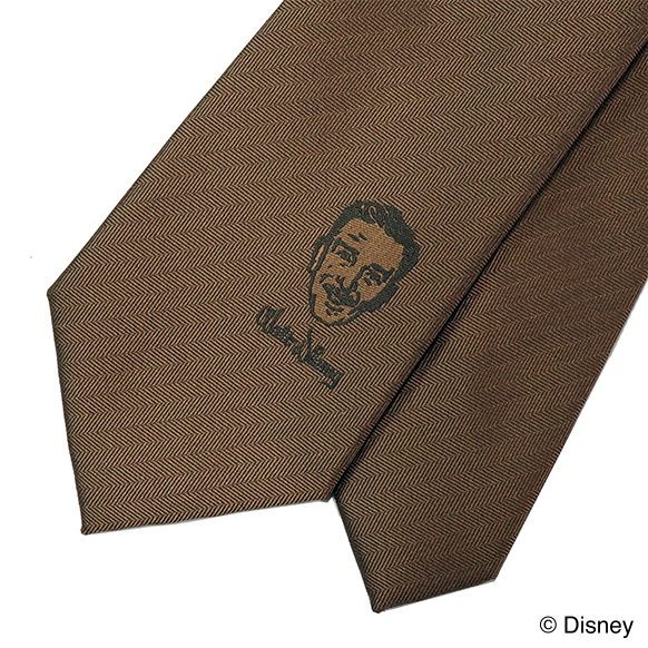 【Disney THE MARKET限定】ウォルト　無地ワンポイントポリネクタイ