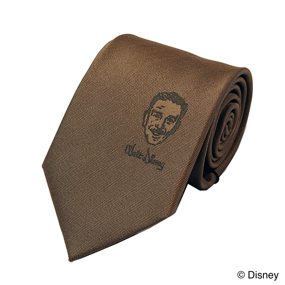 【Disney THE MARKET限定】ウォルト　無地ワンポイントポリネクタイ